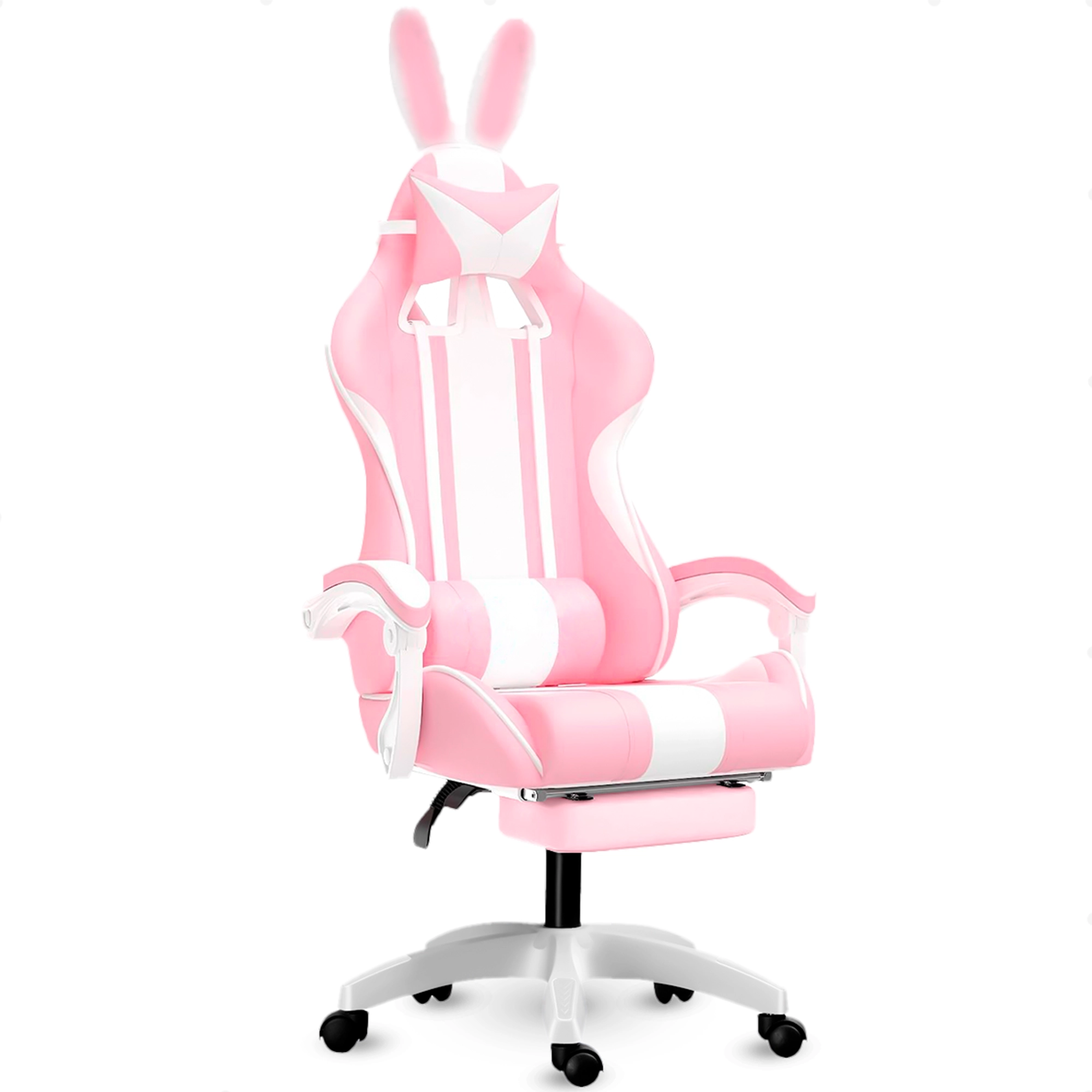 Cadeira Gamer NPC Orelha Coelho - Rosa - 01
