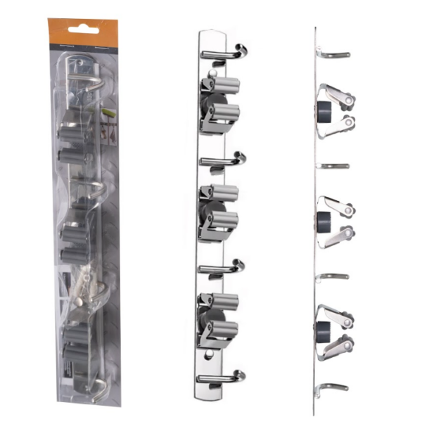 Suporte de Aço Inox para Vassouras e Rodos