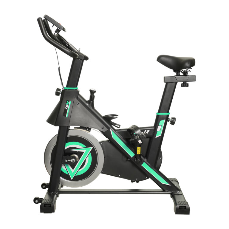Bicicleta de Spinning Reforçada Verde – 17kg de Inércia e até 140kg de Carga