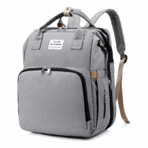 Bolsa Maternidade Mãe e Bebê com Cama (Cinza)