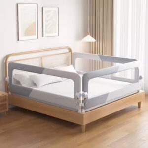Grade de proteção para cama de bebê ajustável 1,2 m – protetor lateral seguro, respirável e fácil de instalar