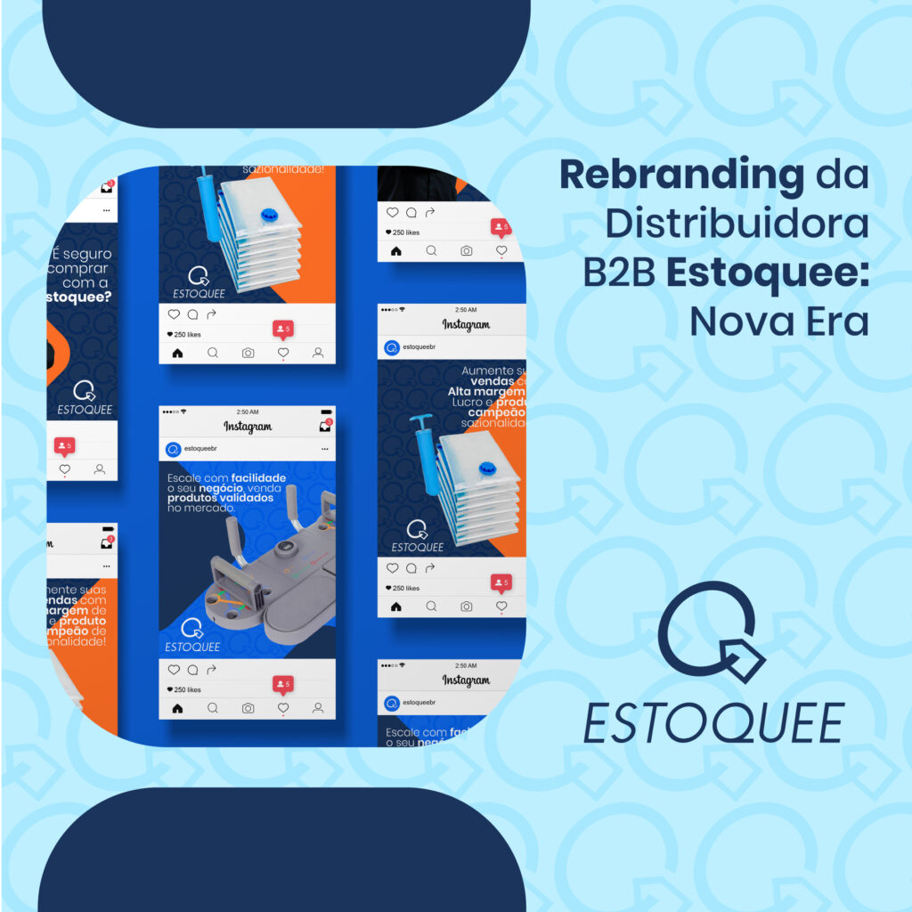 Rebranding da Distribuidora B2B Estoquee — nova era para sellers, com identidade visual renovada, foco em logística integrada, portfólio de alta margem e crescimento no e-commerce