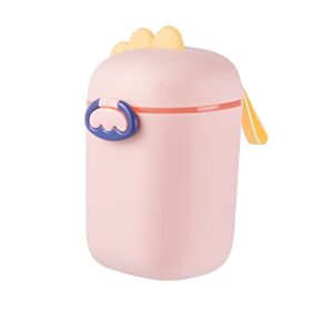pote dosador de leite em pó rosa 800ml com colher medidora de 5 g e vedação dupla em silicone, portátil e seguro para cuidados com bebês