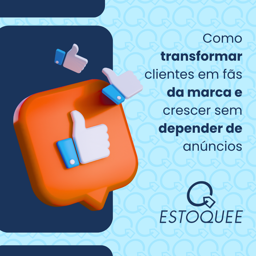 Ilustração de fidelização no e-commerce mostrando cliente satisfeito interagindo com uma marca, representando o processo de transformar clientes em fãs e gerar crescimento orgânico.